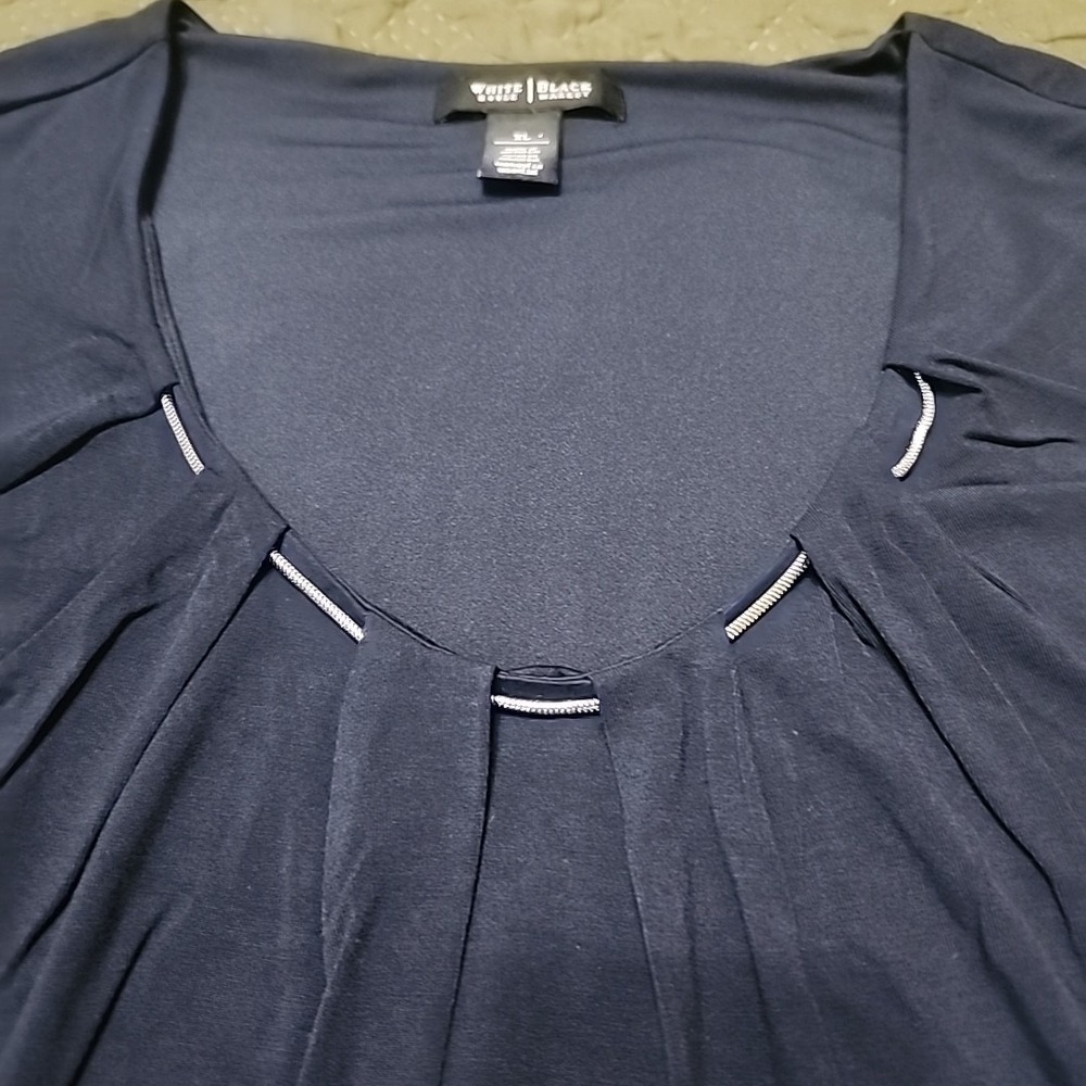 White House Black Market XL Large Navy‎ Tank Lined Hardware Party Sexy Going Out - Picture 12 of 15
